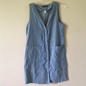Brandy Melville denim button down mini dress